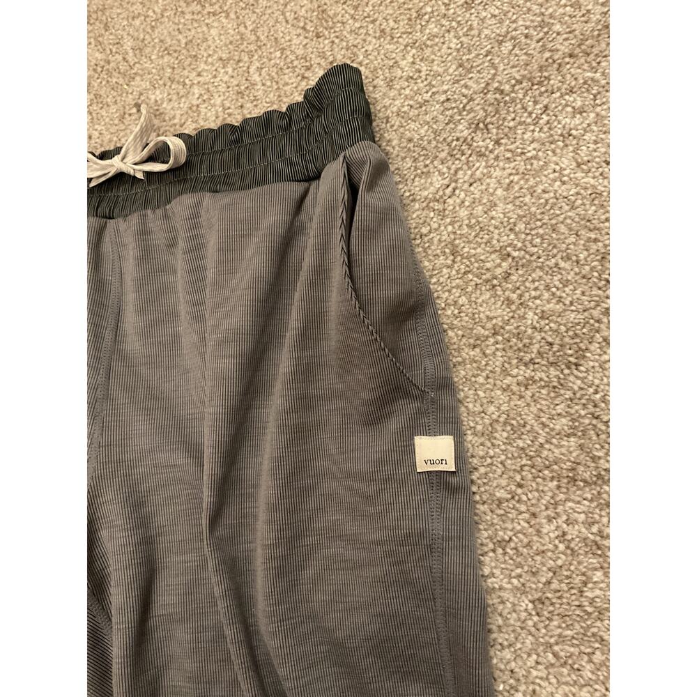 Vuori Lux Rib Performance Jogger Gray Ribbed Athleisure Lounge Pants, Size S - Picture 4 of 10